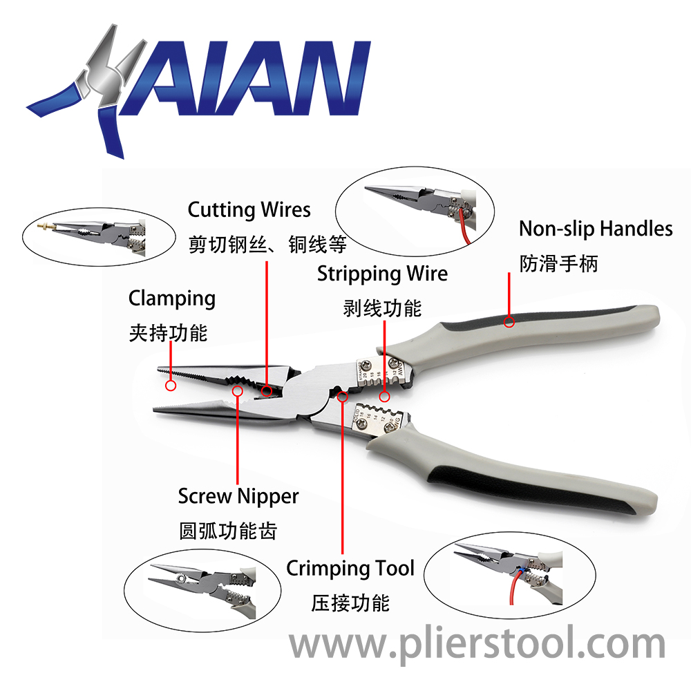 Multi-use Long Nose Pliers' Functions